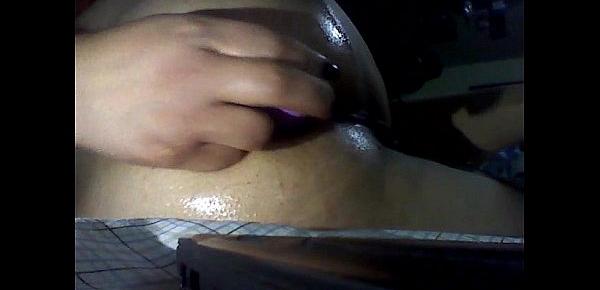  Mexican Milf fucking her ass with Deodorant on Skype
